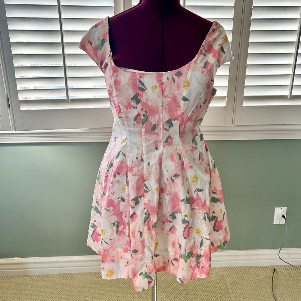 NWT A New Day Pink Floral Cotton Dress Women’s 8